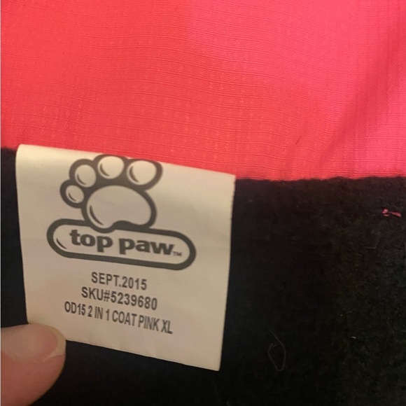 Top Paw Dog Reflective fleece lined vest Pink XL - Picture 3 of 7